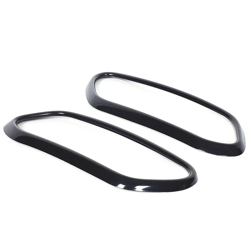 

2Pcs Stainless Steel Gloss black For Volvo XC60 2018-2019 Car tail throat exhaust muffler pipe decorative cover car accessories
