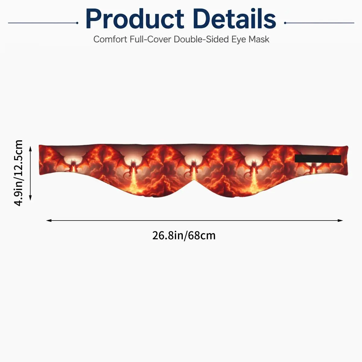 Dragon In The Fire sleep eye mask Light Blocking Portable Eye Cover for Girls Boys Office Nap Party Gift Eyeshade eyepatch view 2