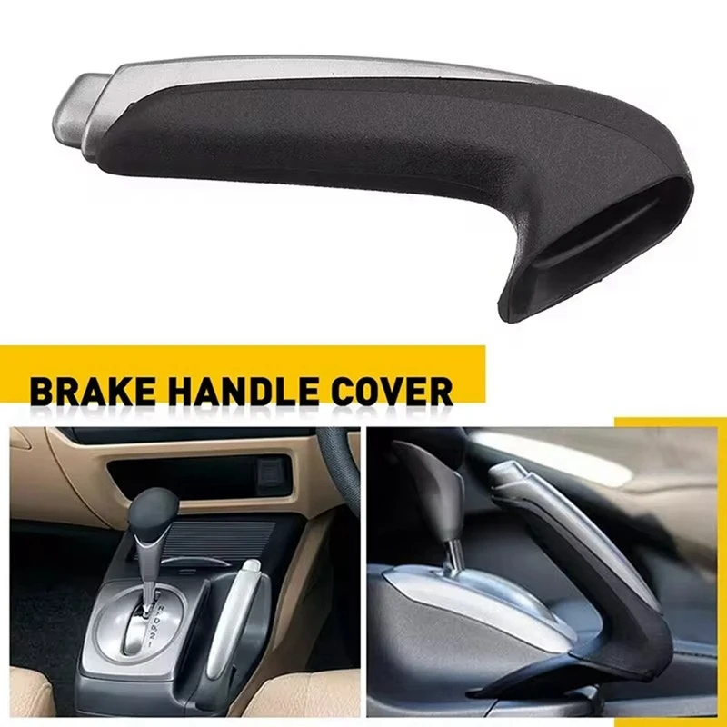 2 Pcs Car Parking Handbrake Cover Lever Shell Kit For Honda Civic 2006-2011 LHD