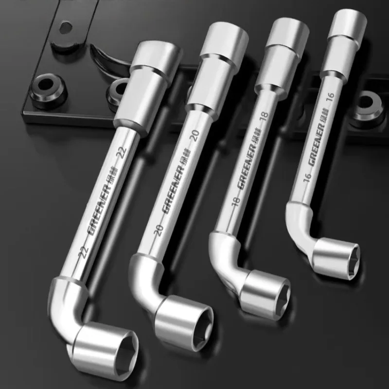 

L Shaped Socket Wrench Double Head High Hardness L Type Wrench for Auto Repair Maintenance Convenient Hand Tools