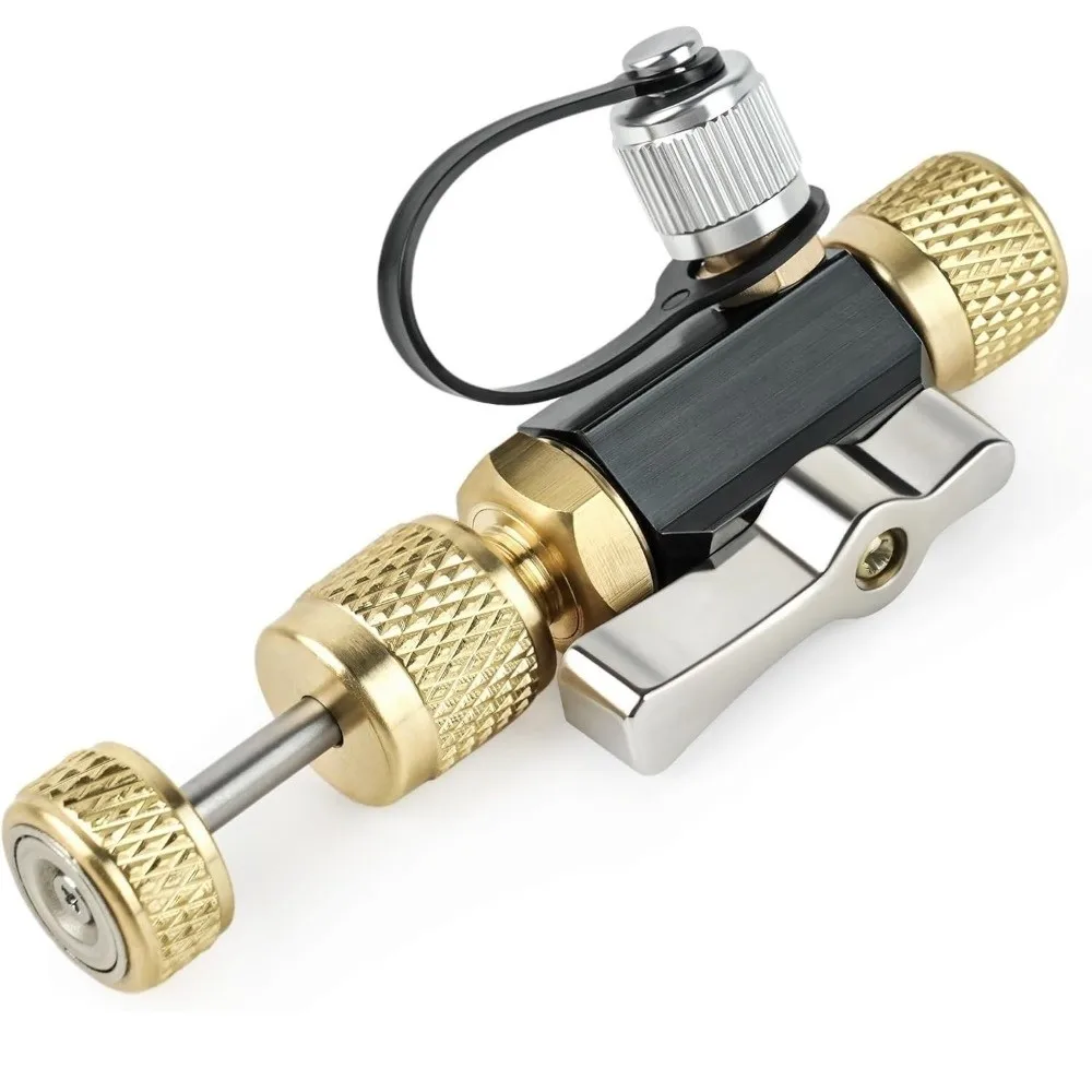 

1/4 дюйма, мужской раструб, вакуумный инструмент для удаления сердечника клапана, 20-микронный латунный инструмент для разборки сердечника клапана, инструмент для удаления клапана, ремонт переменного тока