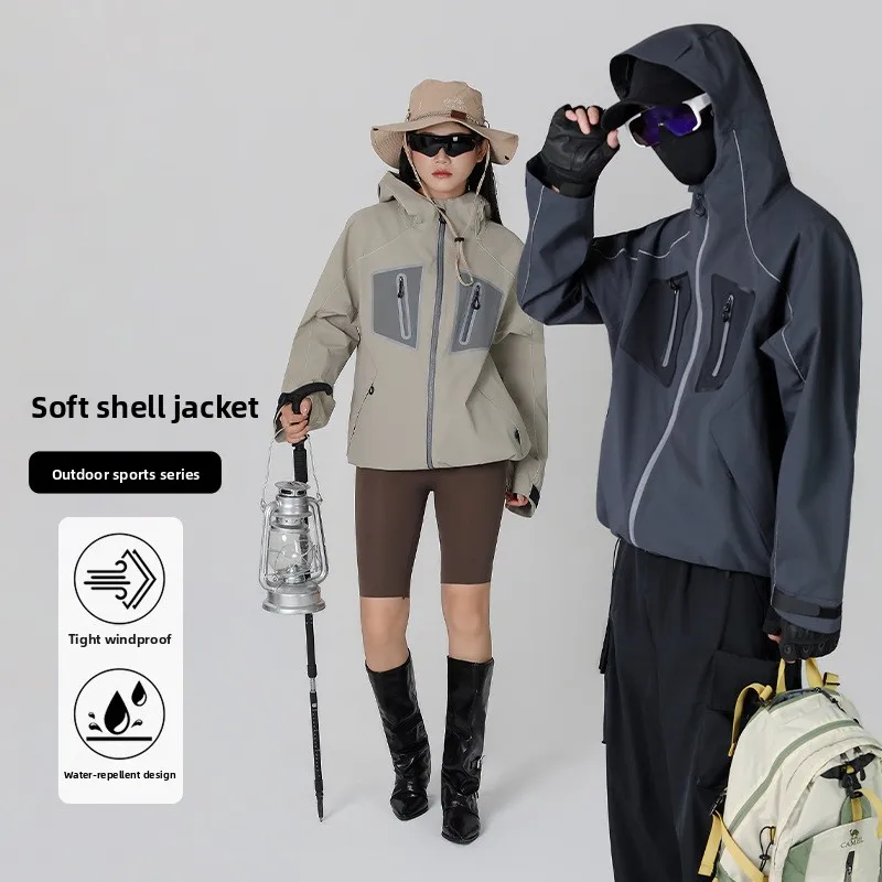 Outdoor Three-in-one Hard-shell Down Parka for Men and Women, Suitable for Skiing, Snowboarding, Waterproofing and Traveling