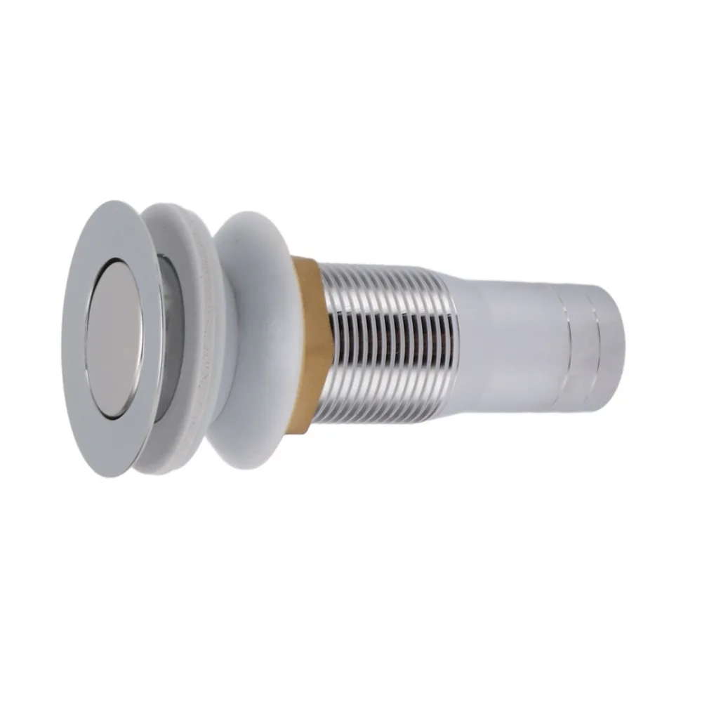 with Overflow Bathroom Sink Drain Flip Top Stainless Steel Vanity Vessel Drain Polished Electroplated Short Design