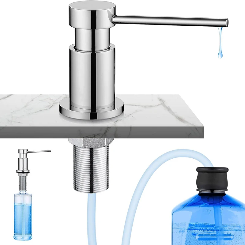 

1Pcs 500ml / 350ml Bottle Liquid Soap Dispensers Durable Stainless Steel Pump Useful Kitchen Sink Tools Kitchen Accessories