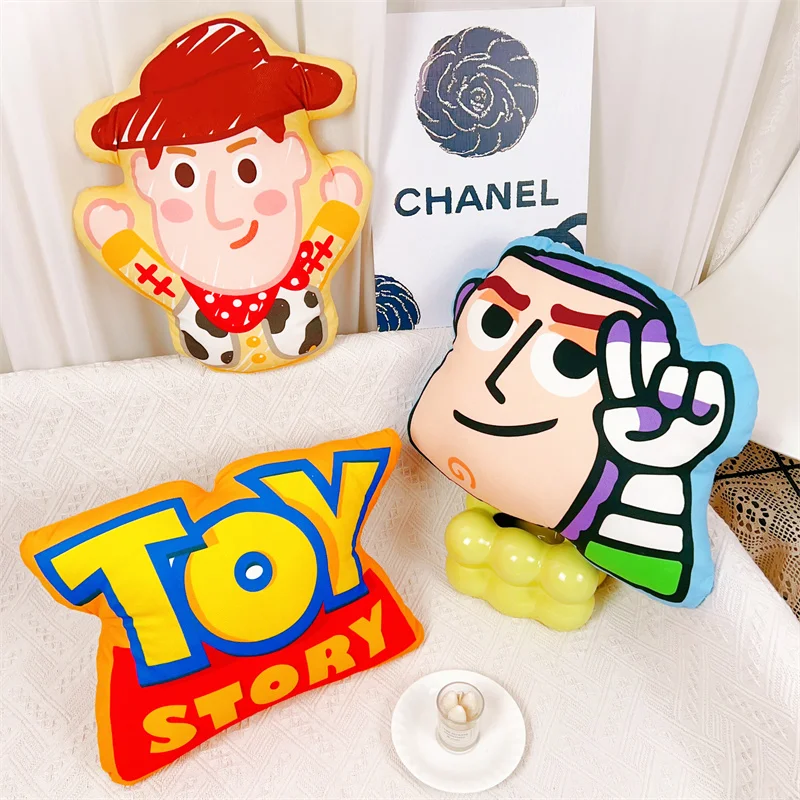 Toy Story Back Cushion Woody Buzz Lightyear Cushion Sofa Bed Stuffed Anime Cuddly Pillow Home Decor Bedroom Xmas Gift Girl Child