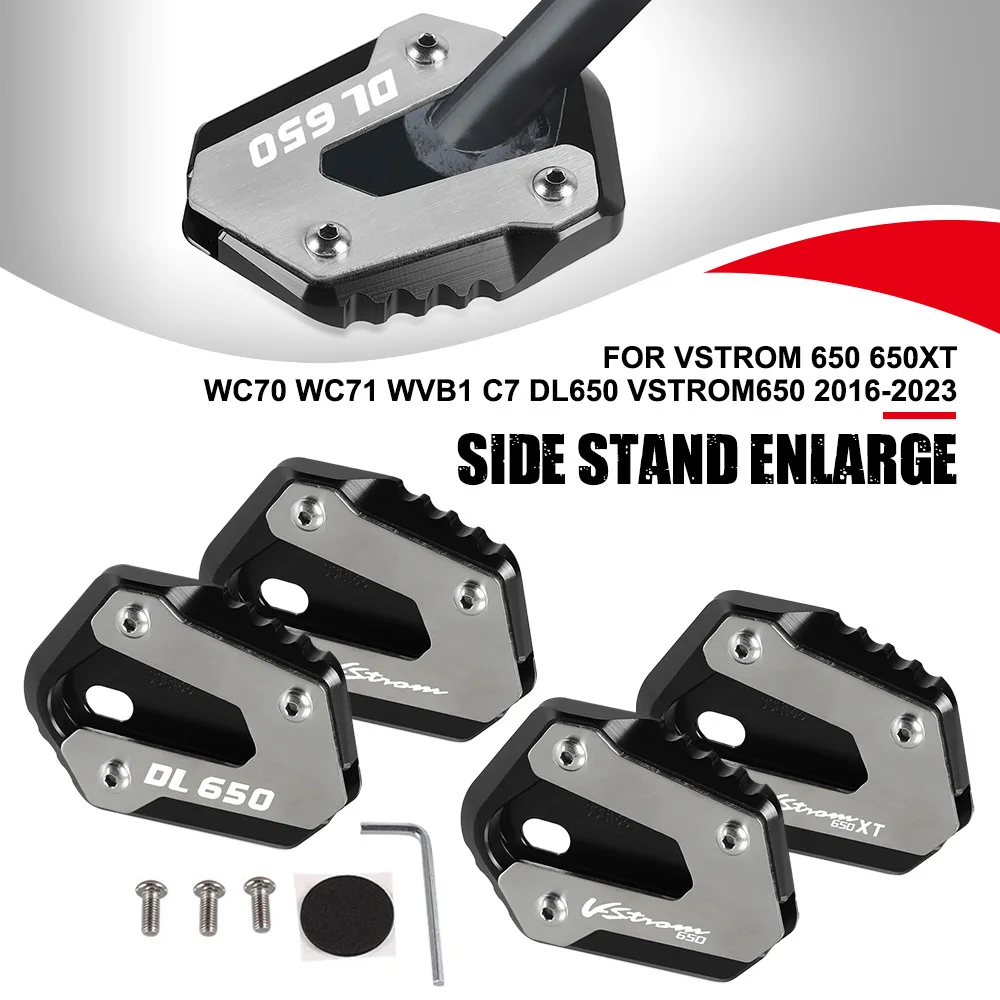 

Для Suzuki VStrom 650 650XT WC70 WC71 WVB1 C7 DL650 VStrom650 2016-2023 аксессуары для мотоциклов, боковая подставка, удлинительная опорная пластина