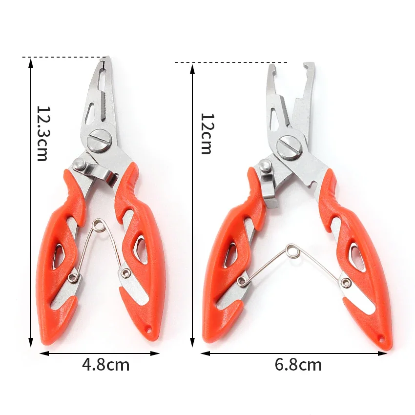 Roestvrijstalen vistang Schaar Gevlochten lijn Lokken Cutter Hook Remover Tackle Tool Snijden Vis Gebruik Tang Multifunctionele schaar