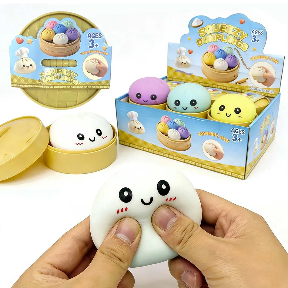 

Colorful Simulated Dumpling Squishy Relaxing Relieve Anxiety Antistress Enhance Happiness Reusable Rebound Squeeze Reliever Toy