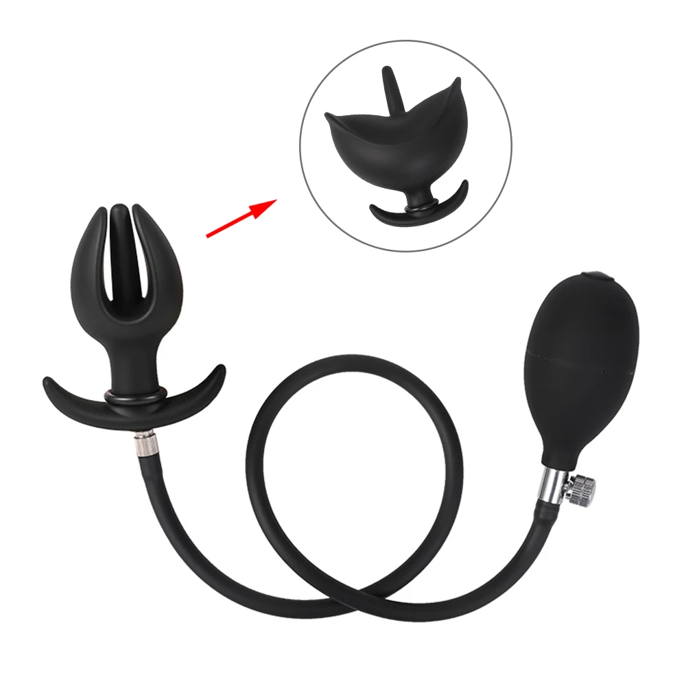 Flower Bud Inflatable Anal Dildo Plug Expandable Butt Plug with Pump Sex Toys for Women Men Anal Dilator Massager Adult Products view 5
