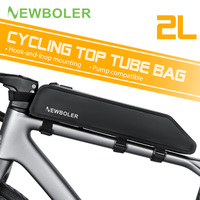 NEWBOLER Bike Bag 2L Portable Frame Front Tube Cycling Bag MTB Road Bicycle Pannier Bag Large Capacity Ultralight Cycling Bag