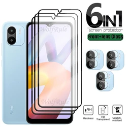 4-in-1 For Redmi A2 Glass For Xiaomi Redmi A2 Full Cover 9H HD Protective Film Screen Protector For Redmi A 2 A2 Plus Lens Glass