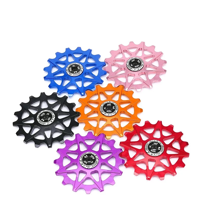 AliExpress NONE 1/2PCS 10T 12T 14T 16T Bicycle Pulley Rear Derailleur Multicolour MTB Road Bike Wheel Guide Bearing Jockey Pulley Bicycle Parts