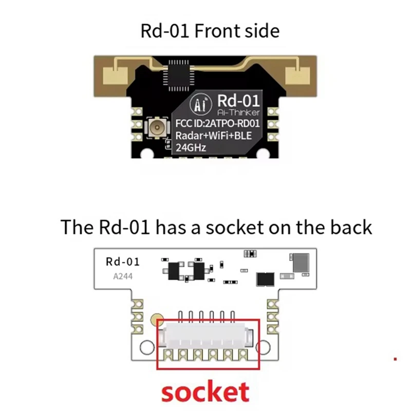 สวิตช์เหนี่ยวนำร่างกายมนุษย์เคลื่อนไหวได้ขนาดเล็ก24กรัม + WiFi + Ble เซ็นเซอร์โมดูล/มี Rd-01เคลื่อนที่กลางแจ้ง