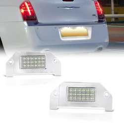 2PCs Pure White Full SMD LED license Plate Light Set LH+RH For 05-14 Chrysler 300 300C Chrysler Sebring 07-10  Car tail Lighting