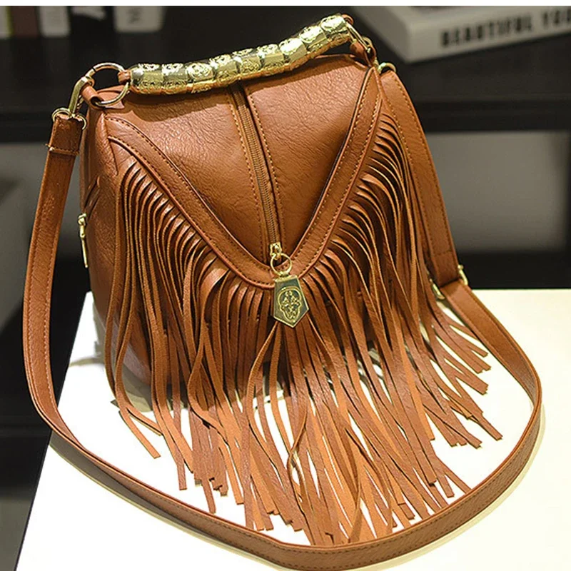 Fashion Tassel Women Small Shoulder Bag Ladies Vintage Handbag Woman Messenger Bag Female Fringed Crossbody Bags Bolsas De Mujer