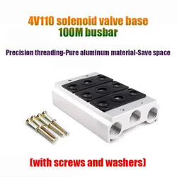Pneumatic 4V110-06 Solenoid Valve Base Connection Manifold 100M Series 2-15 Way 2F3F4F5F6F7F8F9F10F Position Linkage