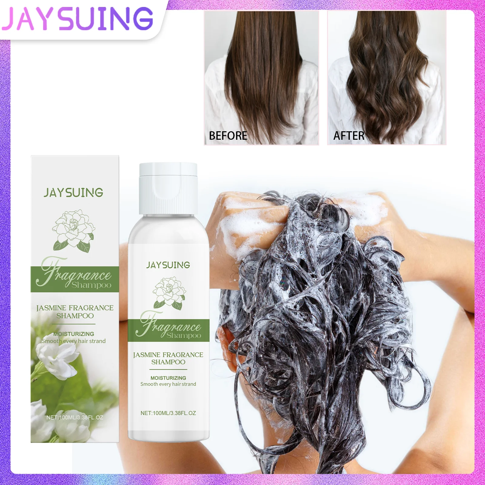

Jasmine Fragrance Shampoo Natural Plant Hair Deep Oil Control Refreshing Scalp Care Moisturizes Damaged Hair
