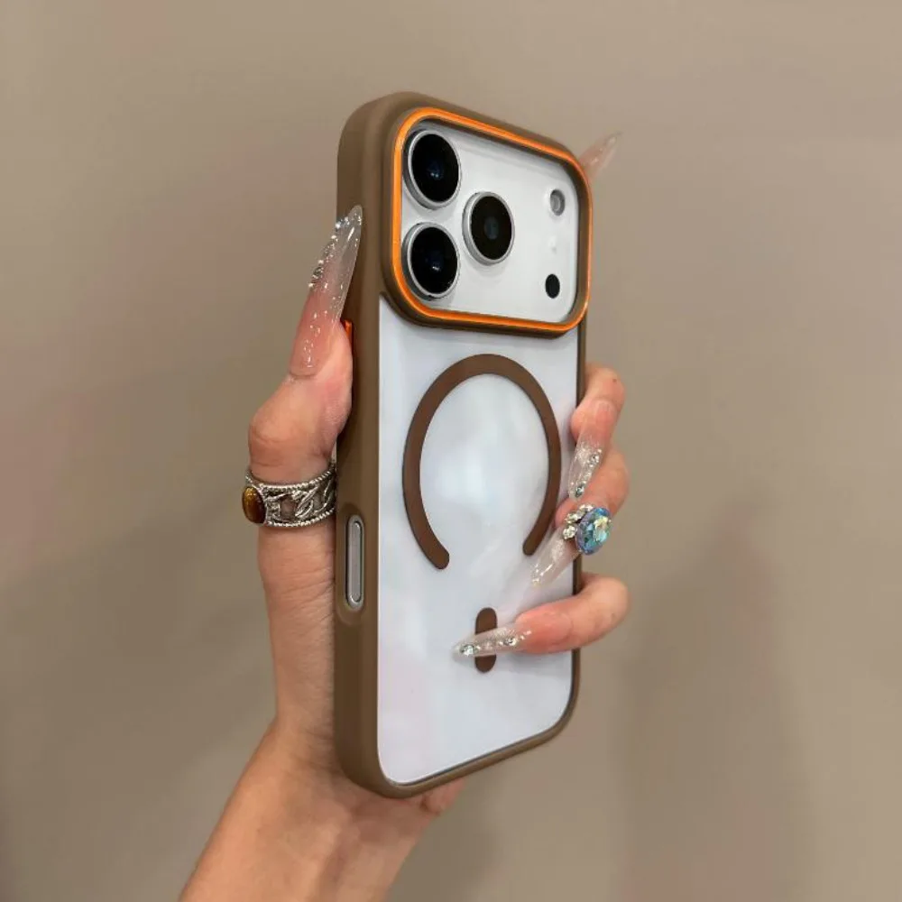 เคสโทรศัพท์ใส Magsafe สำหรับ iPhone 17 Air 16 15 14 13 12 11 Pro Max กันกระแทก รองรับการชาร์จไร้สายแบบแม่เหล็ก