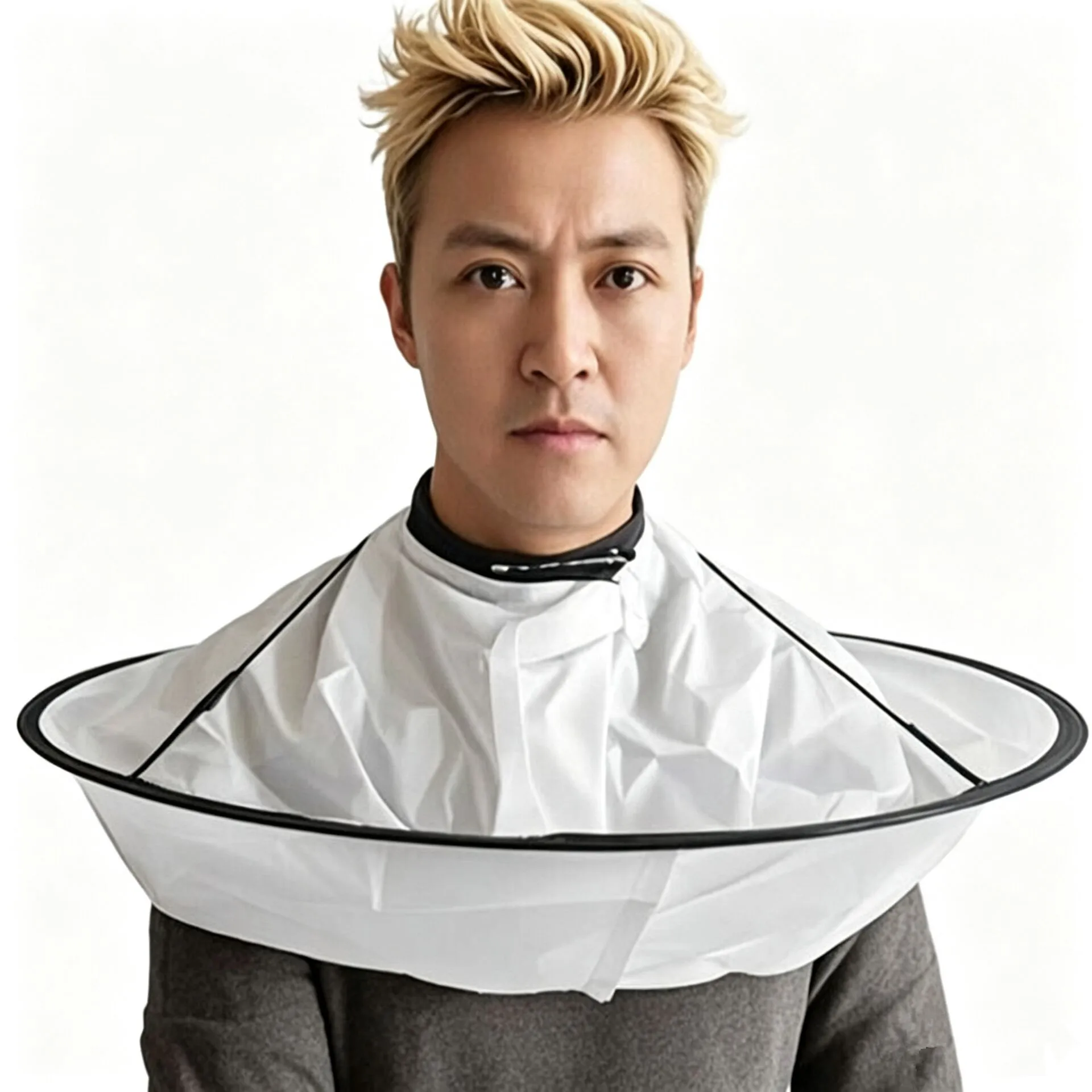 Professional salon-grade hairdressing cape—non-stick, adjustable neck duster, suitable for stylists and barbers image 6
