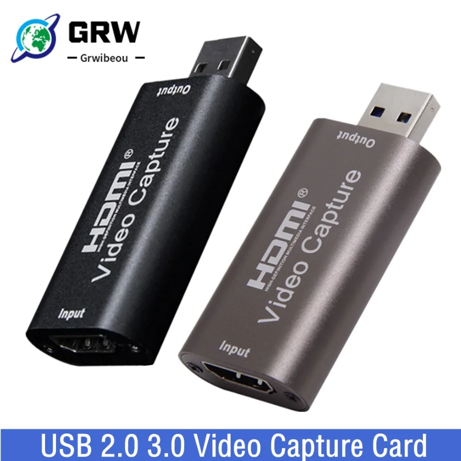 4K USB 3.0 Video Capture Card 1080P USB 2.0 HDMI Game Grabber Box For PS4 DVD Camera PC Recording Placa De Video Live Streaming