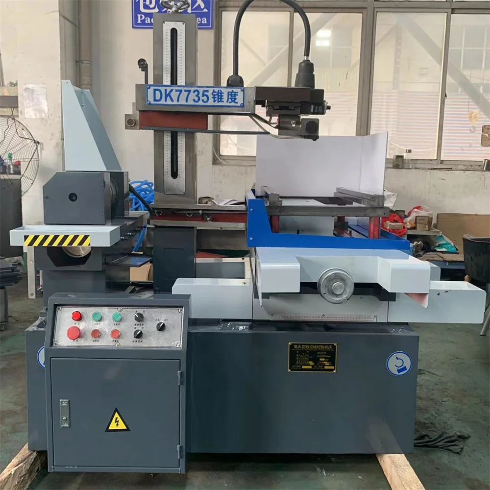 Small CNC Wire EDM Electric-erosion Cutting Machine DK7735 High Speed Cnc Wire Cut Edm Machine With Rongben Droand Z Axis Motor