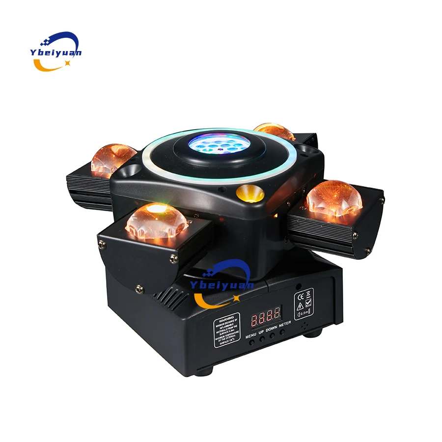 RGBW 4-in-1 90W Farbe Moving Head Licht Vierarmige Bühnenlicht Laserlichteffekt DMX512 DJ Disco Licht Geeignet für Hochzeitsfeier – Detail 3