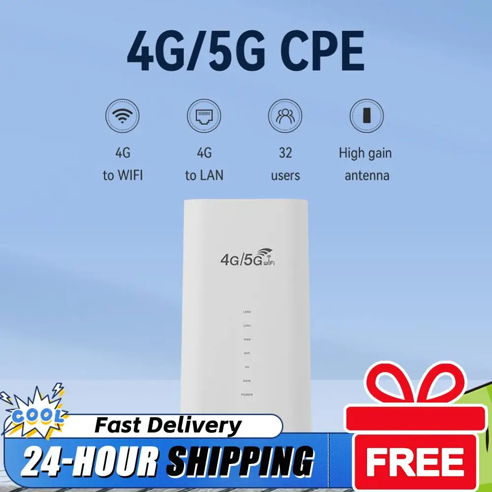 

Wireless Router 300Mbps CPE 4G WiFi Router 3 RJ45 with SIM Card Slot Wide Coverage Internal Antenna for Indoor Outdoor