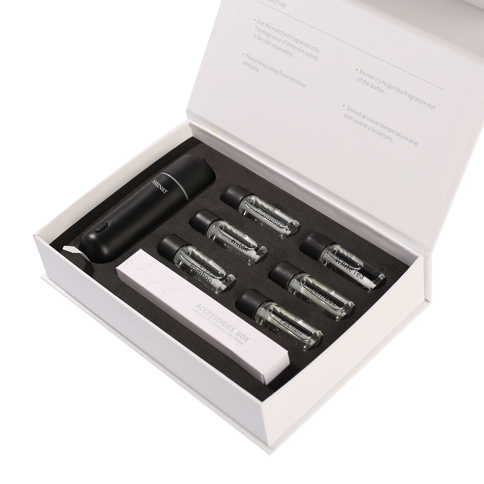 HIINST Car Perfume Vent Clip Battery Operated Scent Diffuser Cordless Design with Six Scent Small Portable Gifts for Him/Her