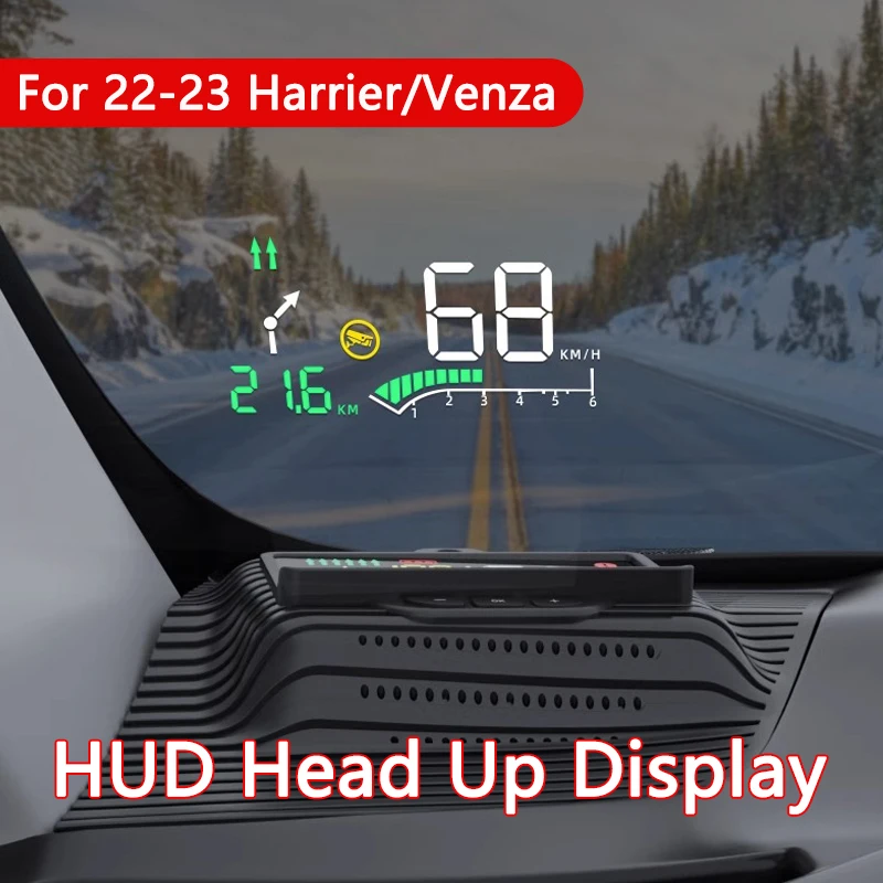 Display Head Up per auto per Toyota Harrier Venza 2022-2023 HUD Safe Driving tachimetro schermo HD proiettore trim accessorio interno