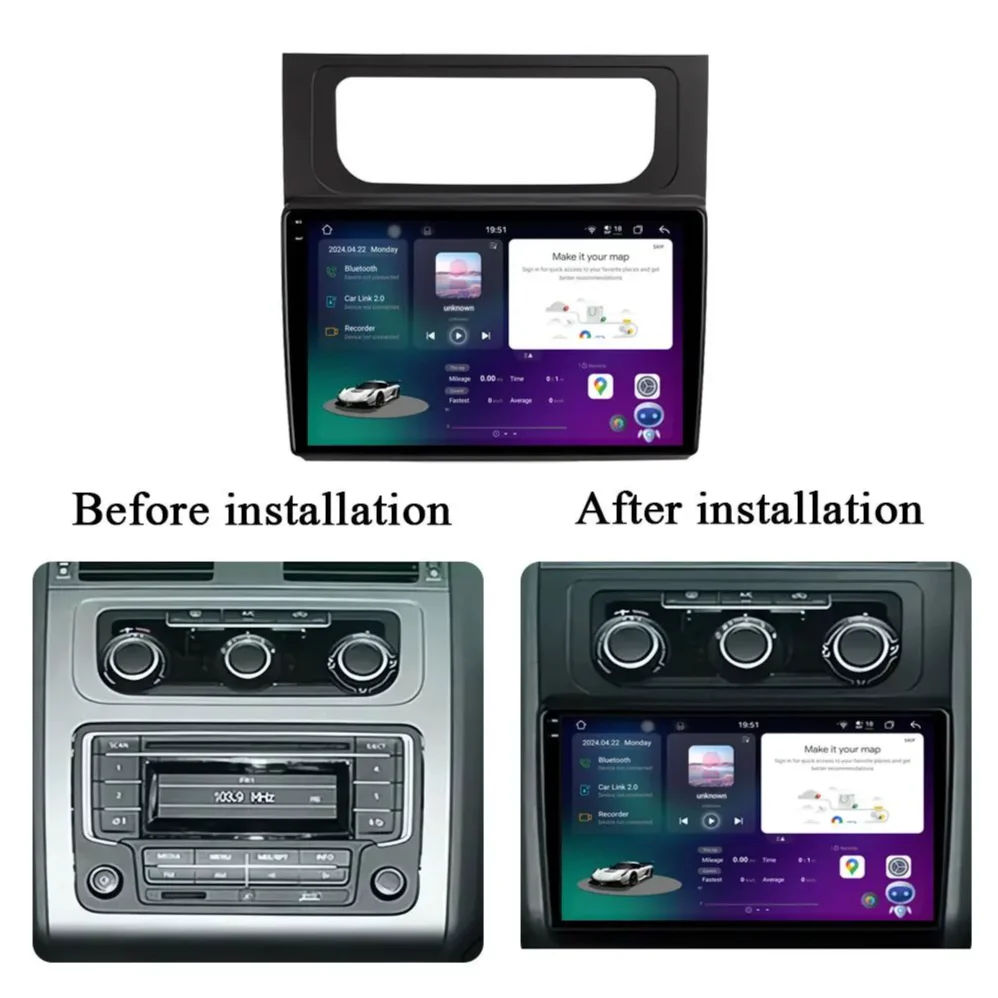 Android 14 Car Radio For VW Volkswagen Touran 2 1T 2010 2011 2012 2013 2014 2015 Wireless Auto Carplay Navigation GPS 4G+WIFI