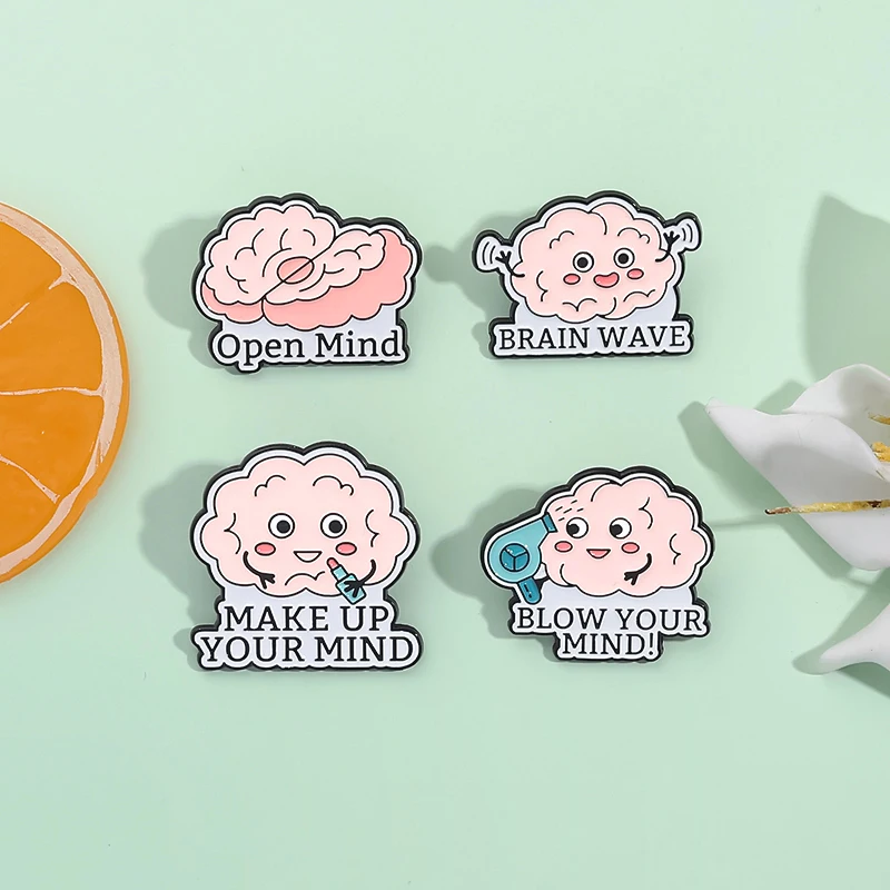 3-5pcs/sets Medical Organs Enamel Pins Heart Brain Lungs Intestines Brooch Cartoon Creative Metal Lapel Pin Badge Jewelry Gift - view 5