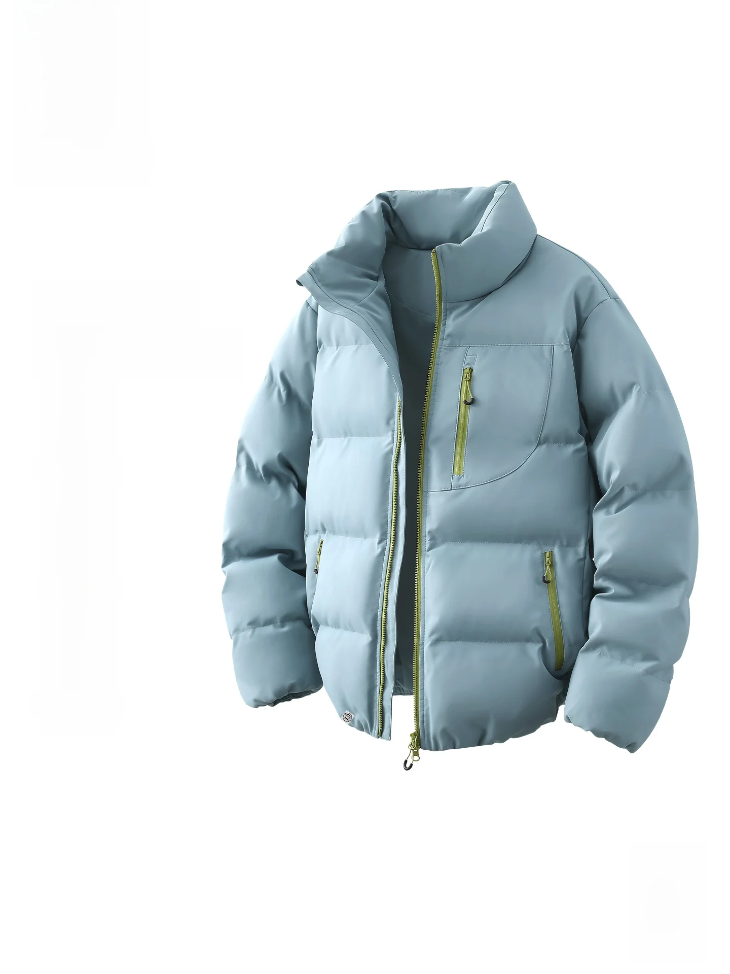 

Утепленная хлопковая куртка на молнии с воротником-стойкой, теплая, молодежная, модная, для мужчин и женщин, зимнее пальто, повседневная одежда