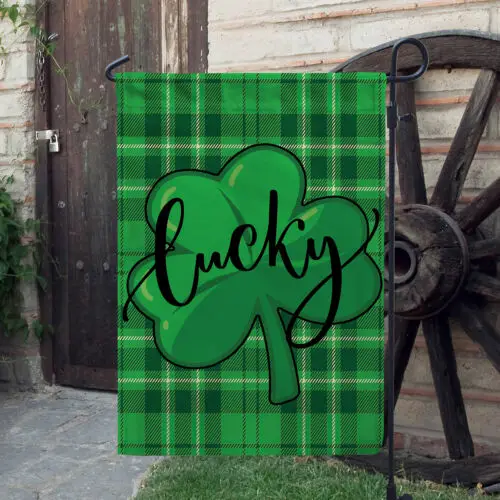 علم عيد القديس باتريك السعيد، علم الترحيب الأيرلندي، علم Lucky Shamrock Vintage LLK GGP FFL EEN