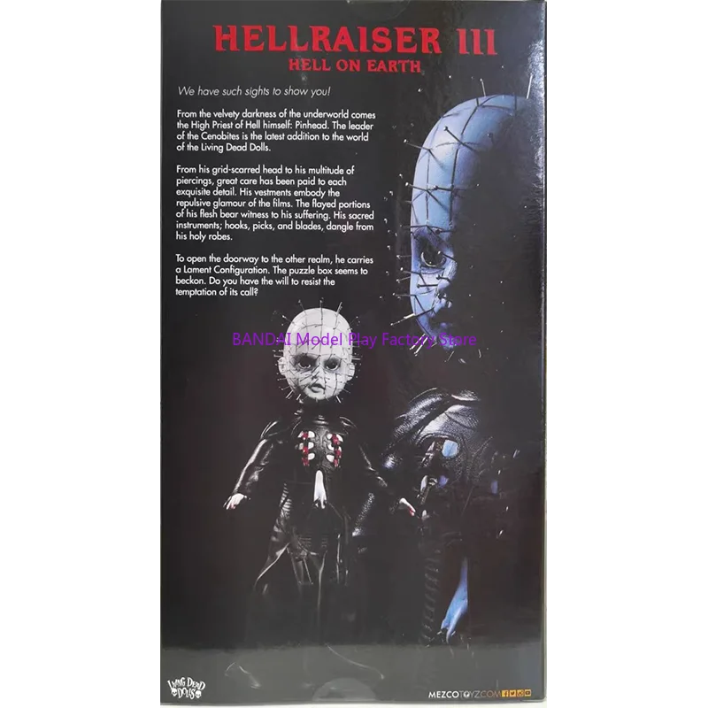 In Stock Original Mezco Ldd Living Dead Dolls  HellRaiser III Pinhead Anime Collection Figures Toys Gifts view 5