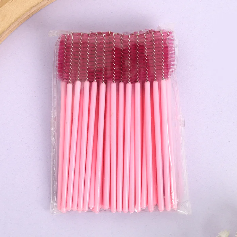 Hot -selling 100Bags/Set Eyelashes Small Brush Beautiful Eyelashes Combs Eyelashes Brush Combing