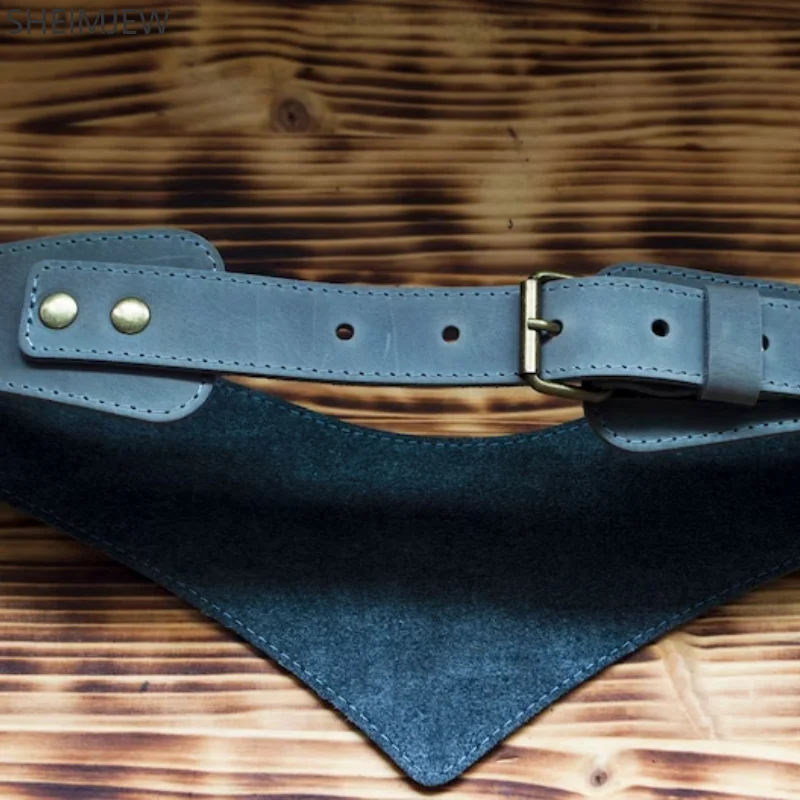 

QQW Medieval Retro Knight Waist Seal Cosplay Belt Wide PU Leather Fashion Buckle for Men Women Warrior Accessory