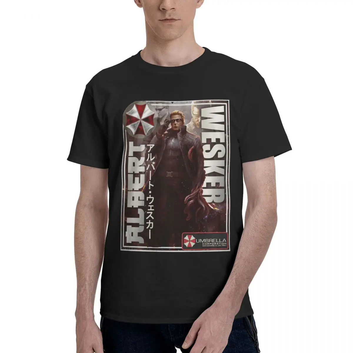 Albert Wesker Awesome T Shirts Graphic Y2K Anime Cotton Mens Women T-Shirt Tops