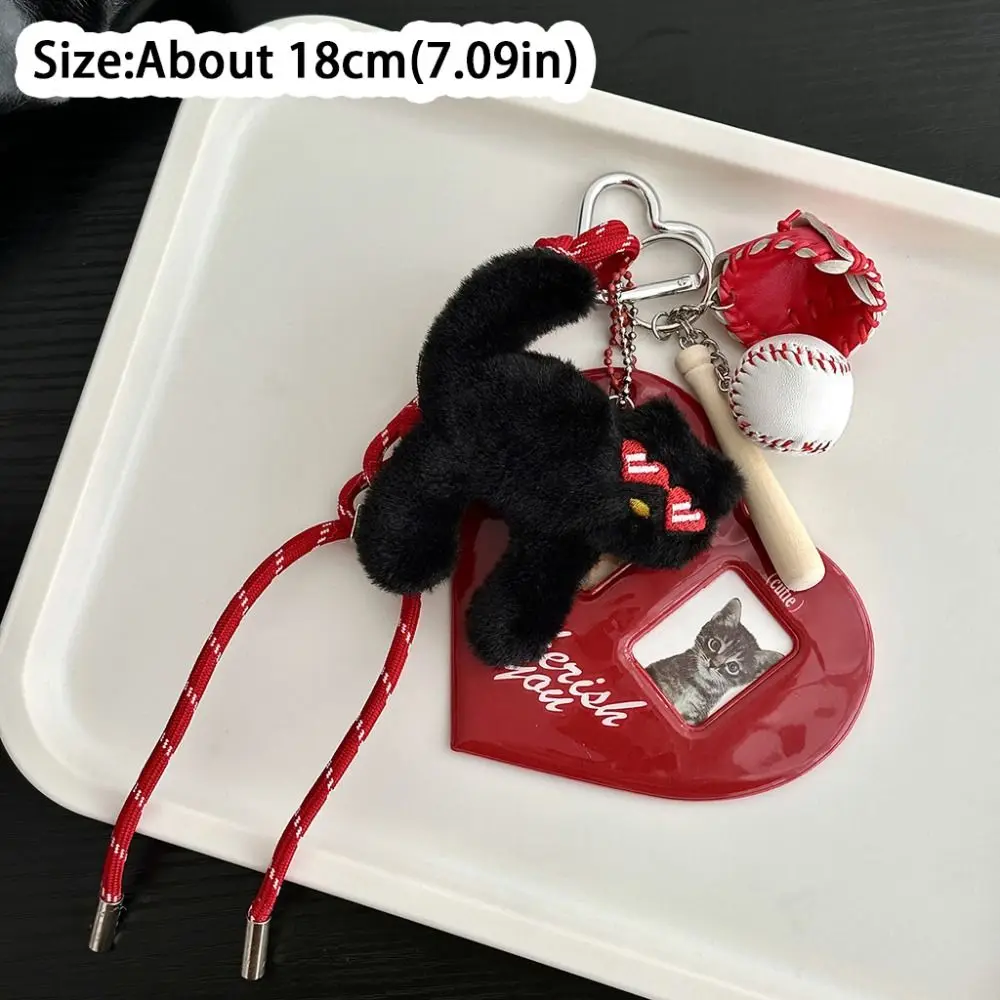 Милый держатель для карточек с изображением любви Encore Red Cure Cat, сумка, подвеска, брелок, аксессуары для багажа