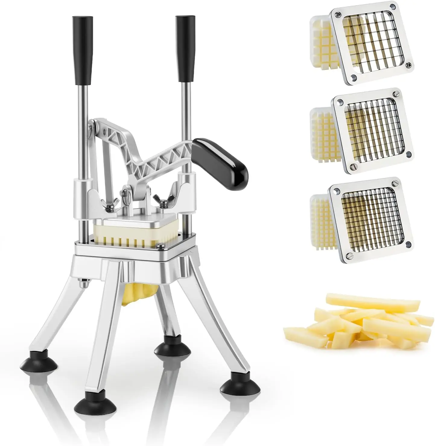 

Stainless Steel Vegetable Chopper with 3 Blades for Kitchen and Restaurant Use