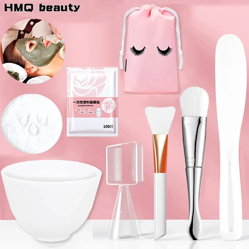 

Silicone Face Mask Mixing Bowl Set Mixing Stick Spa Tool Beauty Salon Bowl Spoon Mask Mud Film Brush Silicone Facial Skincare