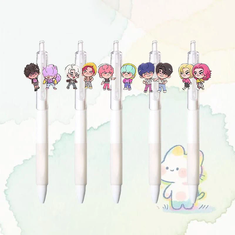 القلم ل K-Pop الأسود شيطان الصيادين 0.5 مللي متر القلم طالب تأخذ امتحان رسم لعبة أنيمي الكرتون الشكل القرطاسية دراسة لوازم الاطفال هدية #1