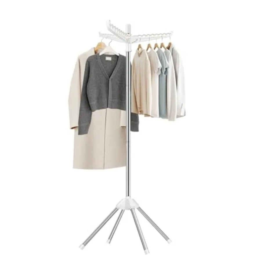 

Clothes Drying Rack, Foldable Drying Rack Clothing, Laundry Drying Rack, 59-Inch Indoor Clothes Airer with 3 Rotatable Arms, St