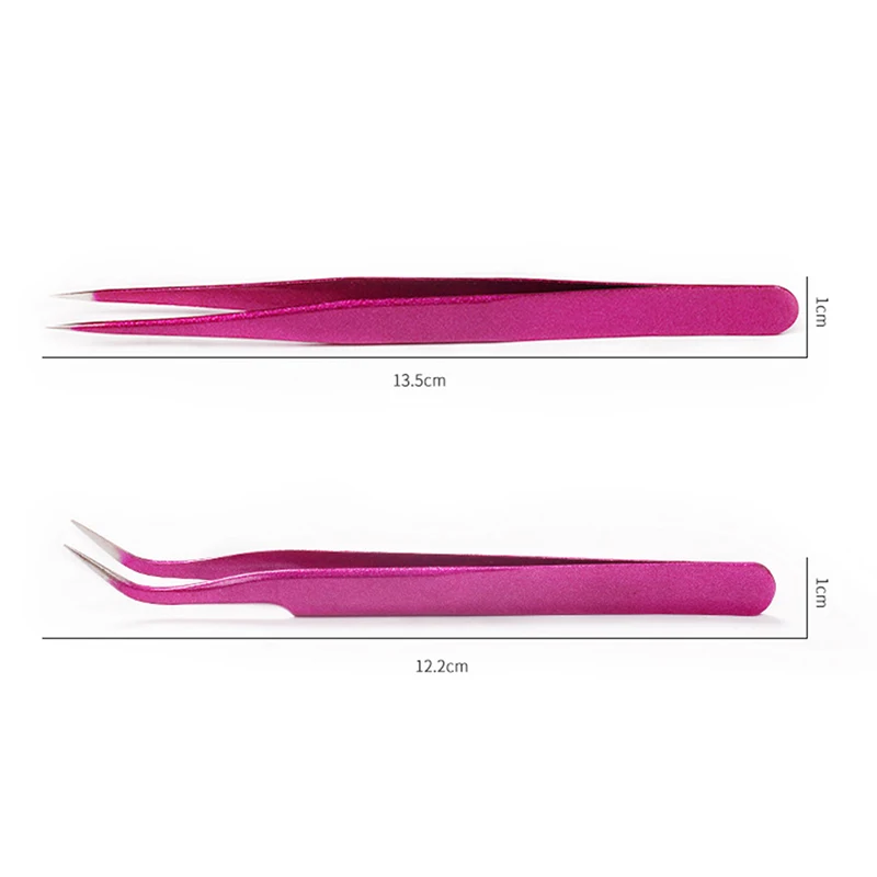 1pc Edelstahl pinzette gebogene Aufnahme werkzeuge Wimpern verlängerung spitze Zange Clip Maniküre Nail Art Tool