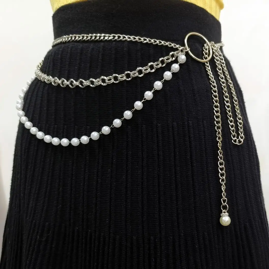 

Faionable Multi-Layer Tassel Pearl Waist Chain Jewelry Cross-Border Sensual Versatile Body Chain for Women Autumn Seven-Qua...