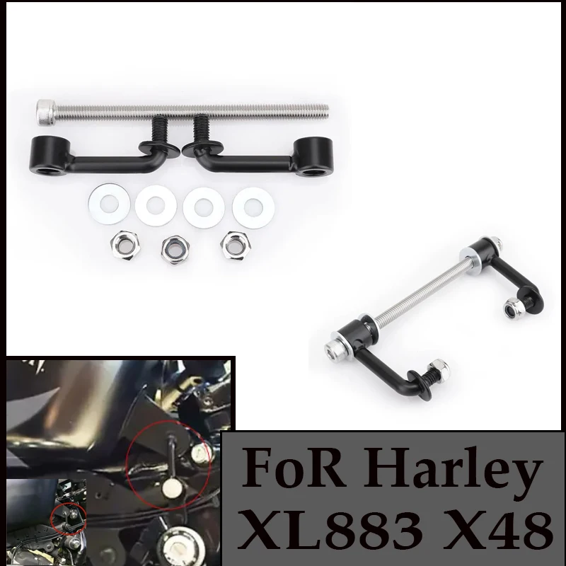 FoR Harley X48 72 XL883 XL1200 1995-Up Billet Black Gas Tank Lift Kit 2