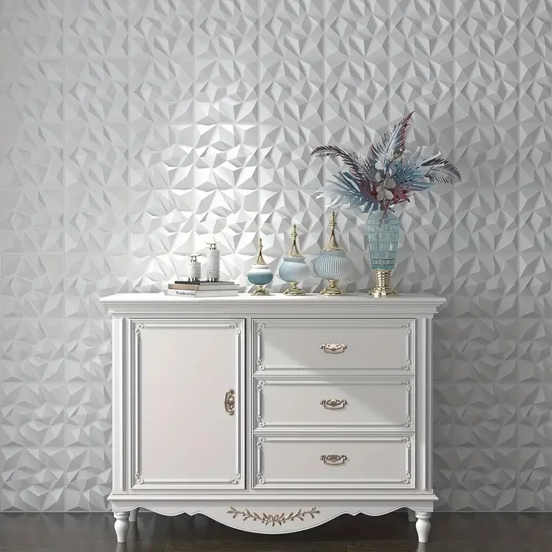 12pcs House Wall Renovation Stereo 3D Wall Panel Non-self-adhesive Art Tile 3d Wallpaper Room Bathroom Ceiling Wall Decoration view 3