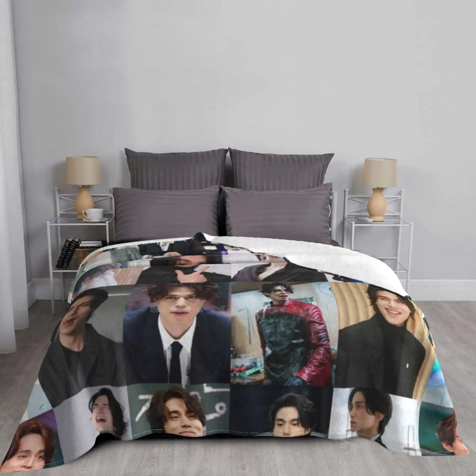 Lee Dong Wook tutte le dimensioni copertina morbida coperta decorazioni per la casa biancheria da letto Lee Dong Wook Collage K attore K Drama