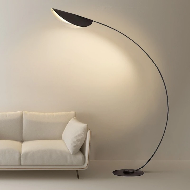 Lotus leaf fishing floor lamp living room bedroom sofa bedside vertical floor lamp