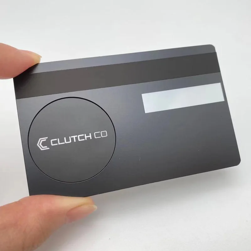 Customized product Custom RFID Electronic NFC Frosted Metal Business Card With Logo