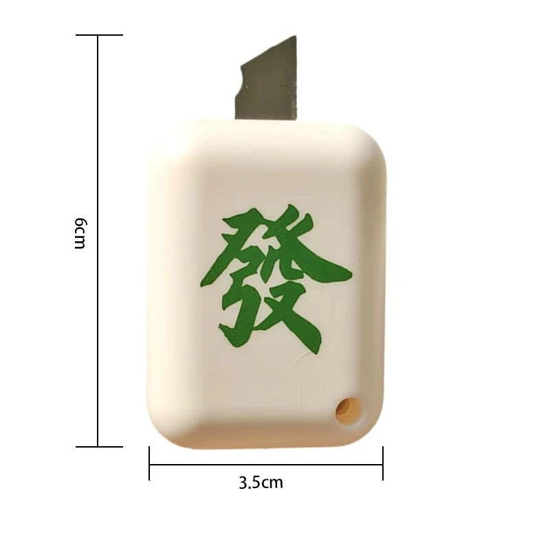 1Pc Cute Mini Chinese Mahjong Utility Knife Portable Pocket Cut Tool Envelope Express Box Opener Kawaii Paper Cutter Stationary